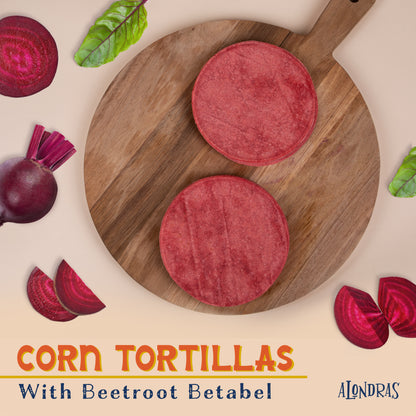 Alondras Low Carb corn tortilla beetroot with Quinoa|Gluten free, Low carb, Keto, Vegan