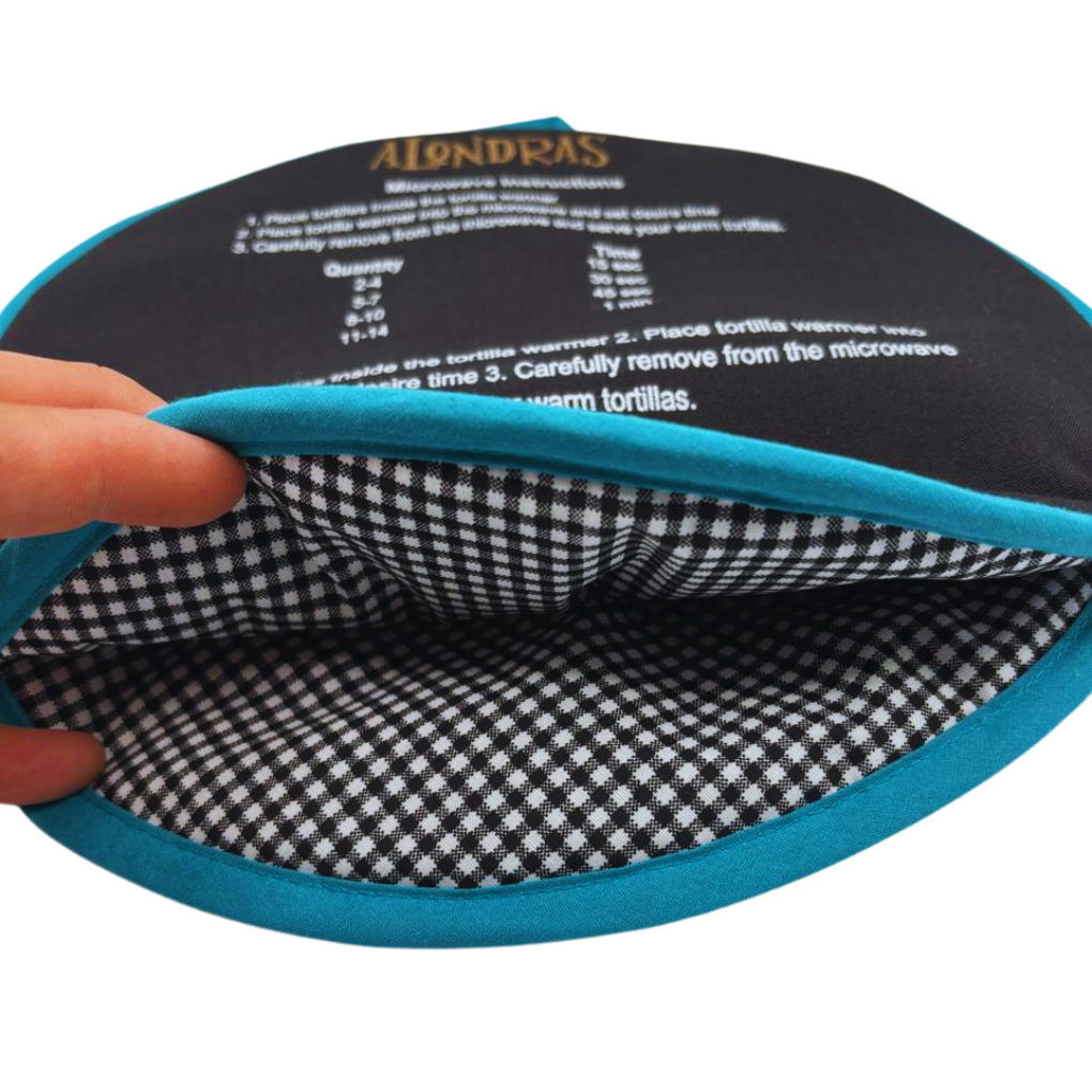 Tortilla Warmer Pouch Microwaveable X-Large - 12 Inch Diameter | Perfect for Heating  Tortillas, Pizza, Bread& more